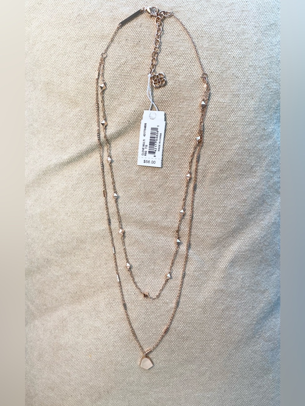 Kendra Scott Clove Multi Strand Necklace in Rose Gold - Beautiful Piece!